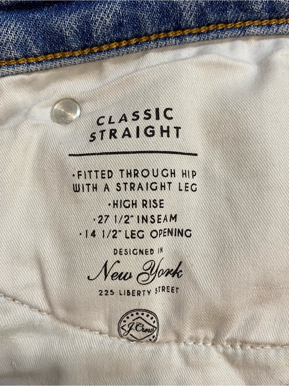 J. Crew High Rise Straight Leg Raw Hem Denim Blue Medium Wash Size 29 - Picture 12 of 12